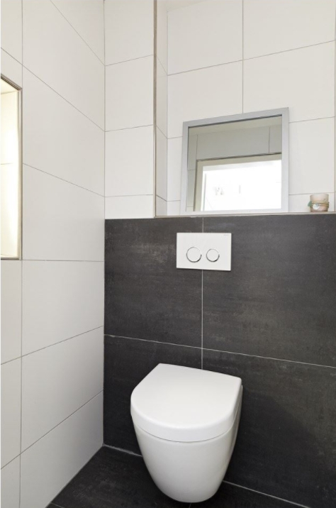 Mooie badkamer in Hardenberg en Hoogeveen vernieuwen. Een modern toilet in Meppel vernieuwd.
